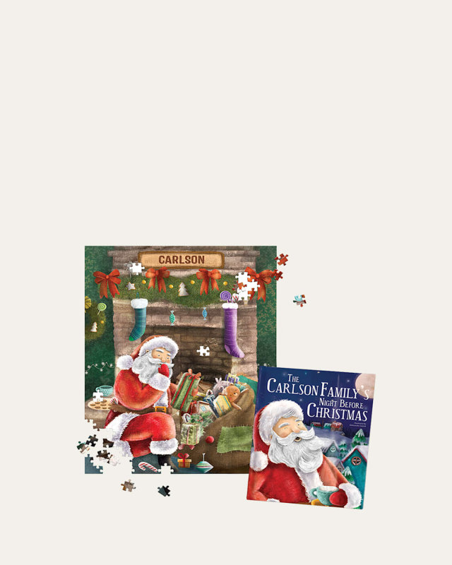 Personalized Family Night Before Christmas Book & 500-Piece Puzzle Set